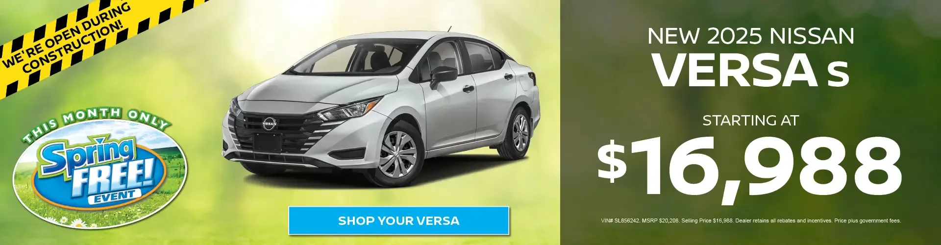 New 2025 Nissan Versa Special